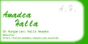 amadea halla business card